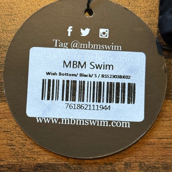 MBM Swim Wish Bikini Bottom Thong Size Small - Picture 9 of 10